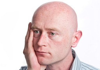 business man portrait in his 30's on white