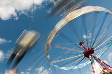 Whirling carousel on the sky