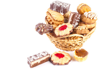 basket with a cookie