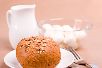 bread and mozzarella