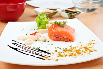 salmon with soy sauce