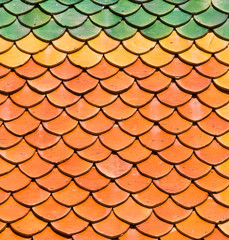 the tile of roof at temple