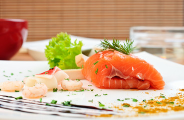 salmon and seafood