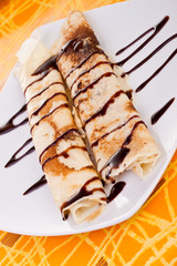 rolled pancakes