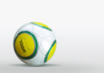 Soccer ball with the colors of Brazil