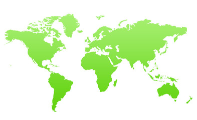 Green map of world