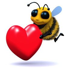 3d Romantic bee