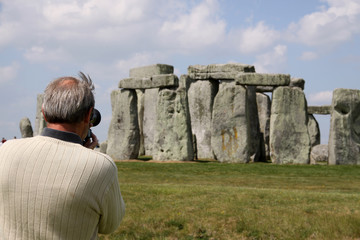 Tourist in Stonehenge