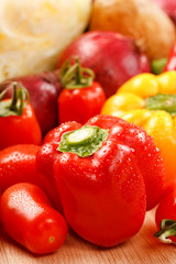 fresh vegetables on the table