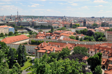 Fototapeta na wymiar Vue panoramique de Prague