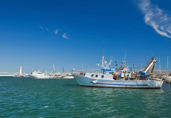 Molfetta harbour. Apulia.
