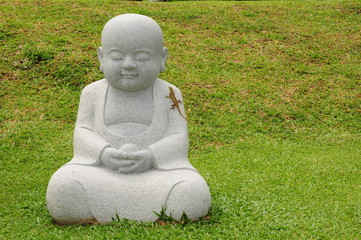 Young Buddha Statue In The Field
