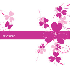 Abstract flowers background with place for your text