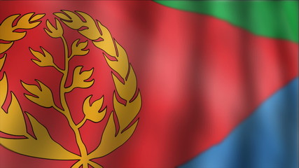 Eritrea - waving flag detail