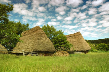 Old farmer's wooden house in Transylvania, Romania