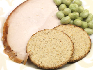 Oatcakes with Lean Turkey and Edamame Beans