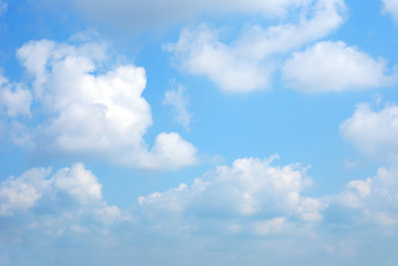 Soft clouds against blue sky