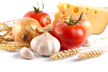 fresh vegetables with cheese