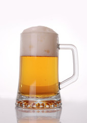 Glass of beer close-up