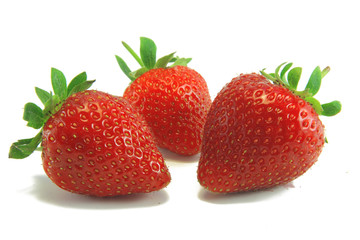 Isolated fruits - Strawberries on white background