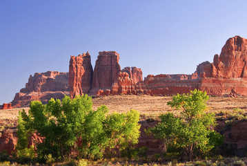 evening time in Arches Canyo, Utah. USA