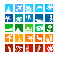 Tourism and vacation icons