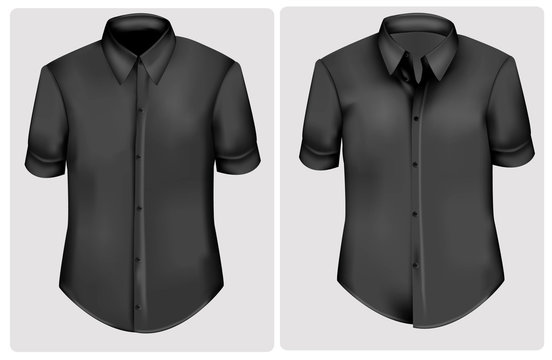 Photo-realistic vector illustration. Black t-shirts.