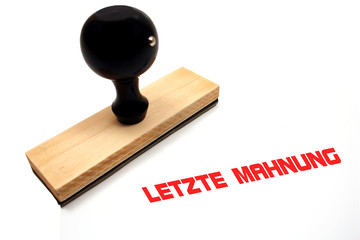Brief mit letzter Mahnung