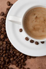 Coffee cup and grain