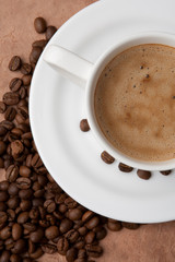 Coffee cup and grain