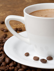 Coffee cup and grain