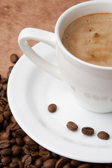 Coffee cup and grain