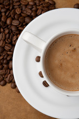 Coffee cup and grain