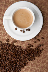 Coffee cup and grain