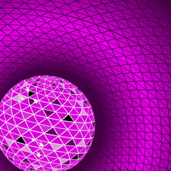 Red disco ball. Vector illustration