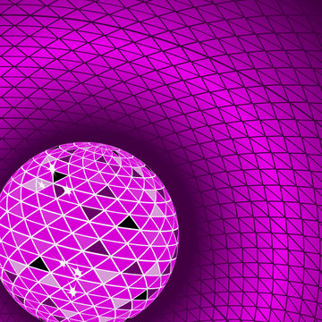 Red Disco Ball. Vector Illustration