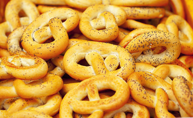 background of pretzels
