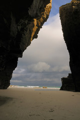 Las Catedrales beach. Ribadeo, Spain.