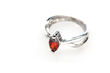 Ring with red stone