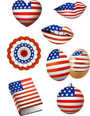 American flag elements