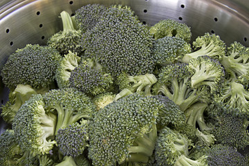 Broccoli in Steamer Tray