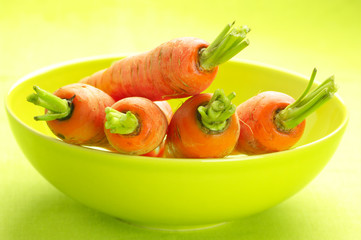 Carrots in dish