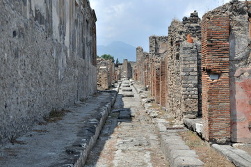Fototapeta na wymiar Ruins at Pompey, Italy