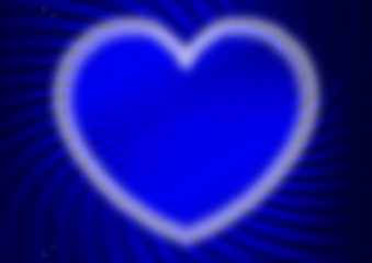 hot heart blue