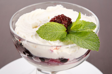dessert with berries