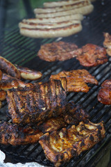 Grill Rippchen Rauch