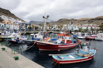 Foto op Aluminium Fishing boats in Puerto de Mogan, Grand Canary Island © philipus