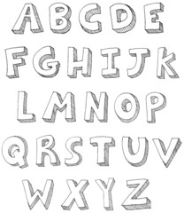Letters vector hand written