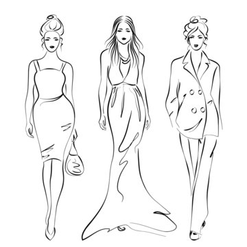Download Woman Fashion Sketch RoyaltyFree Vector Graphic  Pixabay