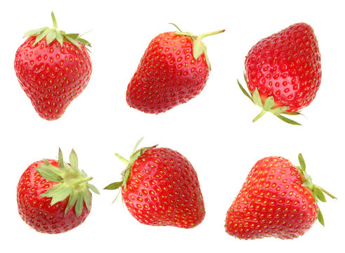 Strawberry berry on white